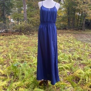 LIQUID NEW YORK DRESS MAXI BLUE SLEEVELESS HIGH WAIST Size 4